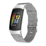 Fitbit Charge 5 Strap | Fitbit Charge 6 Strap | Grey Woven Canvas Strap/Band