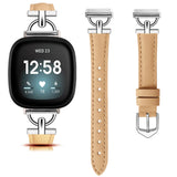 Fitbit Sense 2 Strap | Fitbit Versa 4 Strap | D-Shaped Connectors Leather Strap (5 Colours Available)
