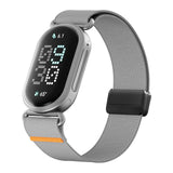 Adjustable Nylon Loop Strap for Google Fitbit Edge with Orange Accent