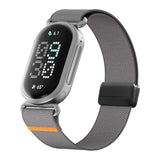 Adjustable Nylon Loop Strap for Google Fitbit Edge with Orange Accent