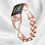 Rhinestone Glamorous Metal Strap for Fitbit Charge 5 & Charge 6