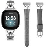 Fitbit Sense 2 Strap | Fitbit Versa 4 Strap | D-Shaped Connectors Leather Strap (5 Colours Available)