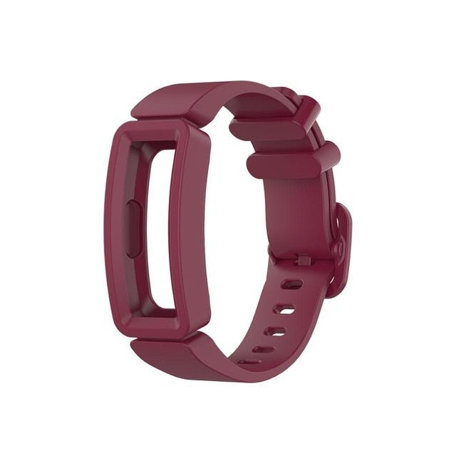 Dark Red Plain Silicone Fitbit Ace 2 Strap/Fitbit Ace 2 Band – FitStraps®