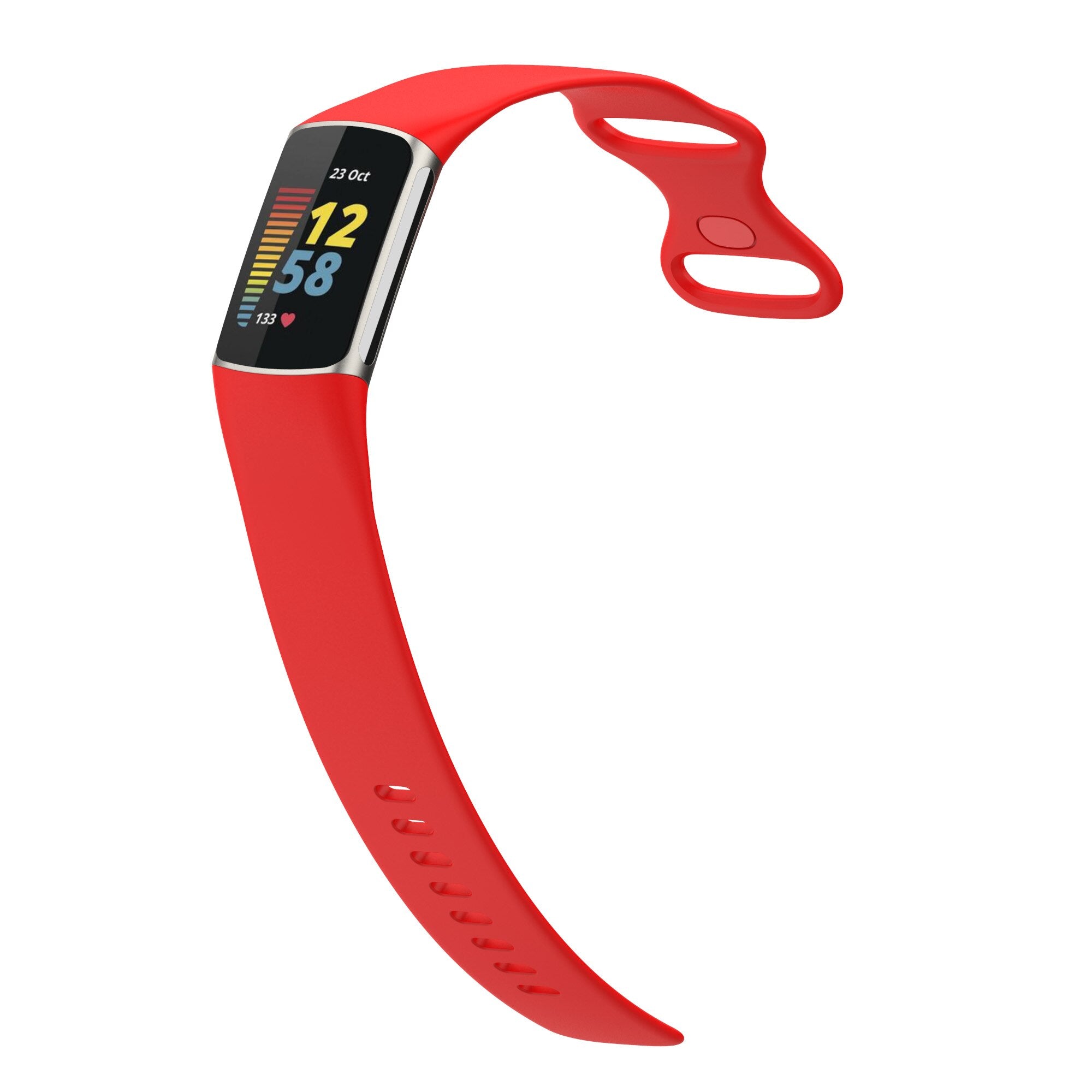 Fitbit Charge 5 Strap | Fitbit Charge 6 Strap | Red Silicone Strap/Ban ...