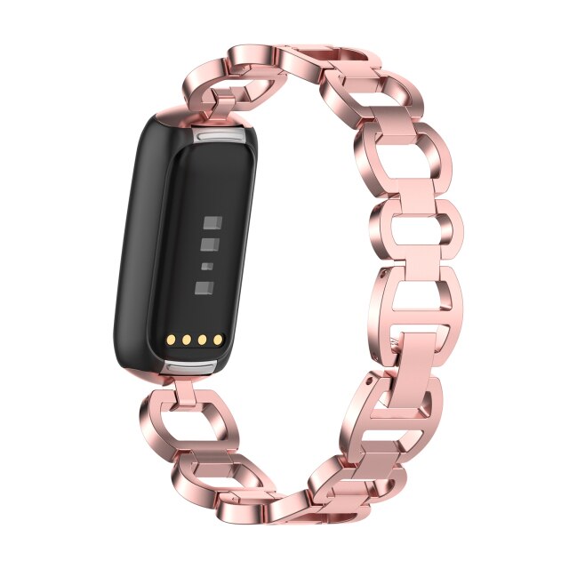 Fitbit Luxe Strap | Glamorous Steel Strap | Rose Pink – FitStraps™