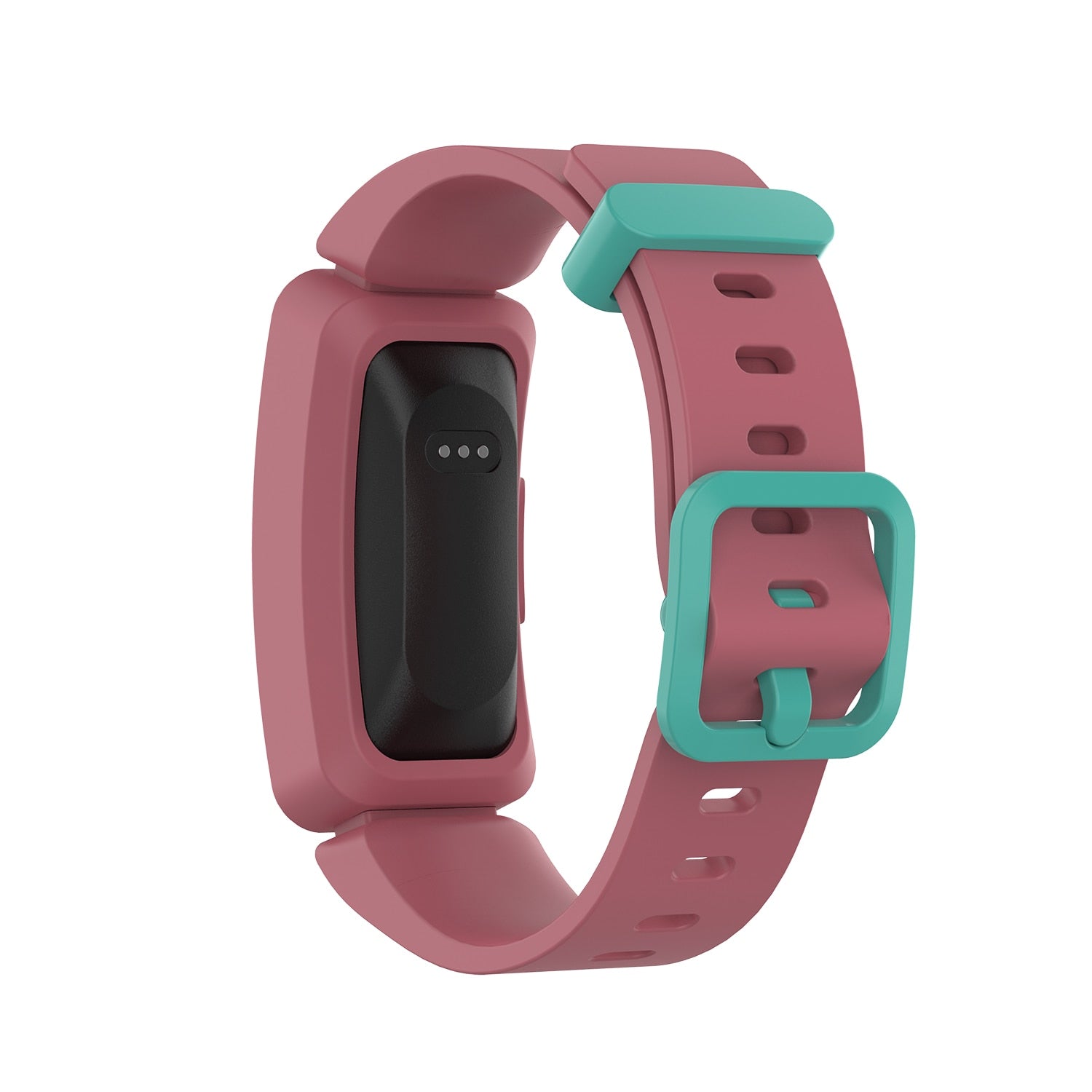 Light Red/Green Plain Silicone Fitbit Ace 2 Strap/Fitbit Ace 2 Band ...