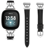 Fitbit Sense 2 Strap | Fitbit Versa 4 Strap | D-Shaped Connectors Leather Strap (5 Colours Available)