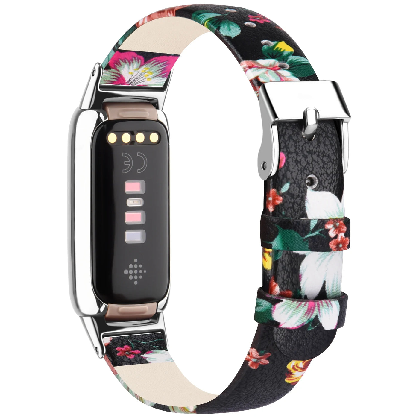 Floral Leather Fitbit Luxe Strap | 3 Colours Available – FitStraps™