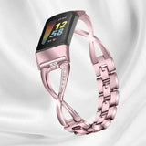 Rhinestone Glamorous Metal Strap for Fitbit Charge 5 & Charge 6