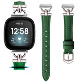 Fitbit Sense 2 Strap | Fitbit Versa 4 Strap | D-Shaped Connectors Leather Strap (5 Colours Available)