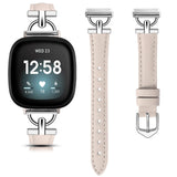 Fitbit Sense 2 Strap | Fitbit Versa 4 Strap | D-Shaped Connectors Leather Strap (5 Colours Available)