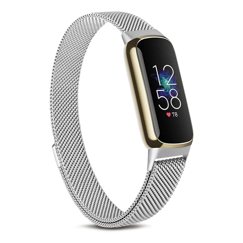 Fitbit Luxe Strap | Premium Milanese Strap | Silver