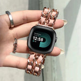 Fitbit Versa Strap | Fitbit Versa 2 Strap | Fitbit Versa Lite Strap | Leather Chain Strap/Band | 10 Colours Available