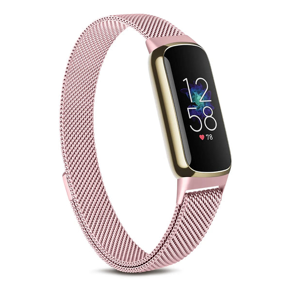 Fitbit Luxe Strap | Premium Milanese Strap | Rose Pink